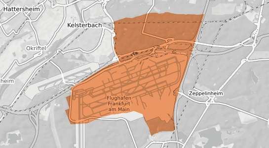 Mietspiegelkarte Frankfurt am Main Flughafen